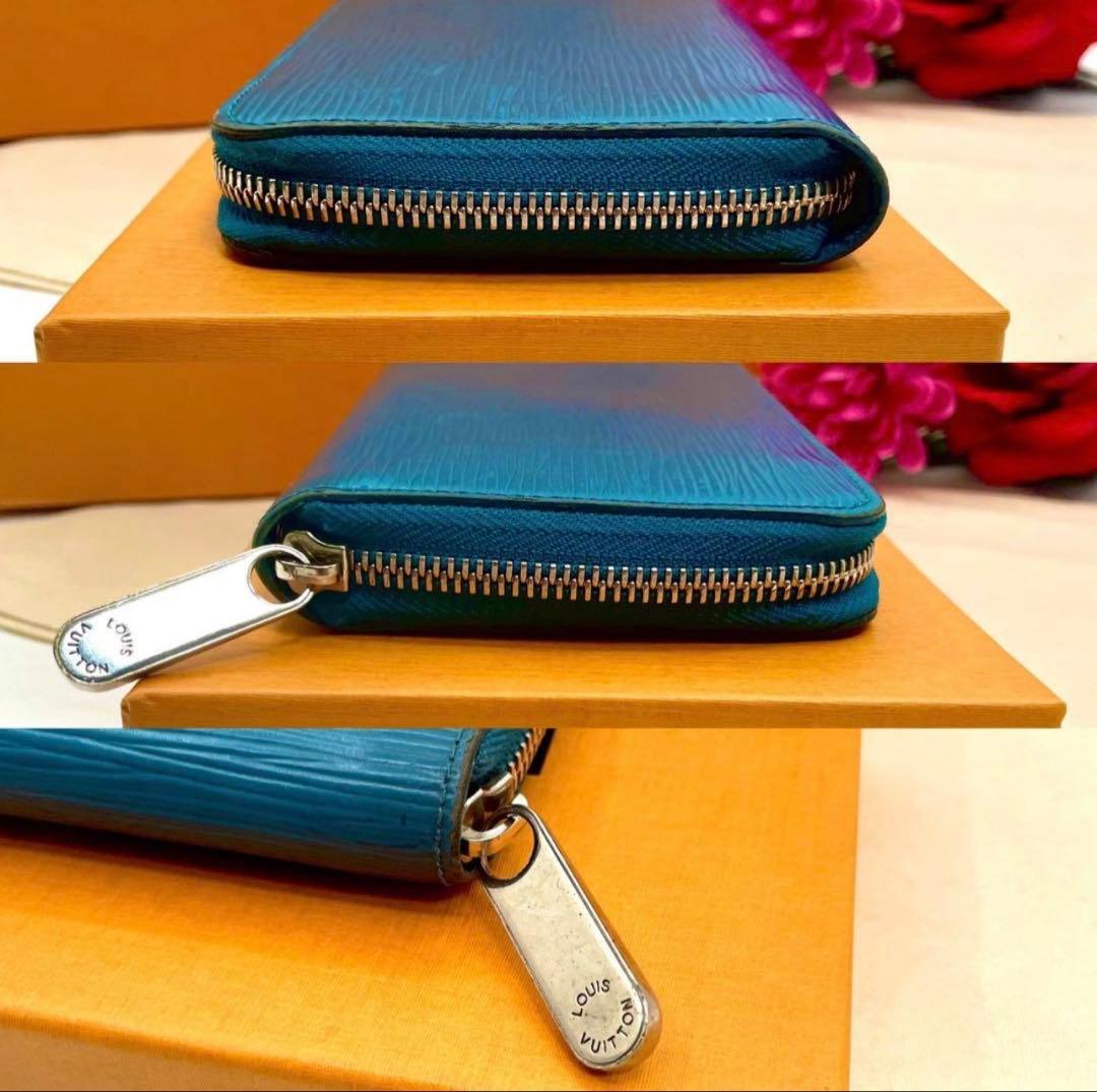 青*ん様 LOUIS VUITTON 青 エピレザー 長財布