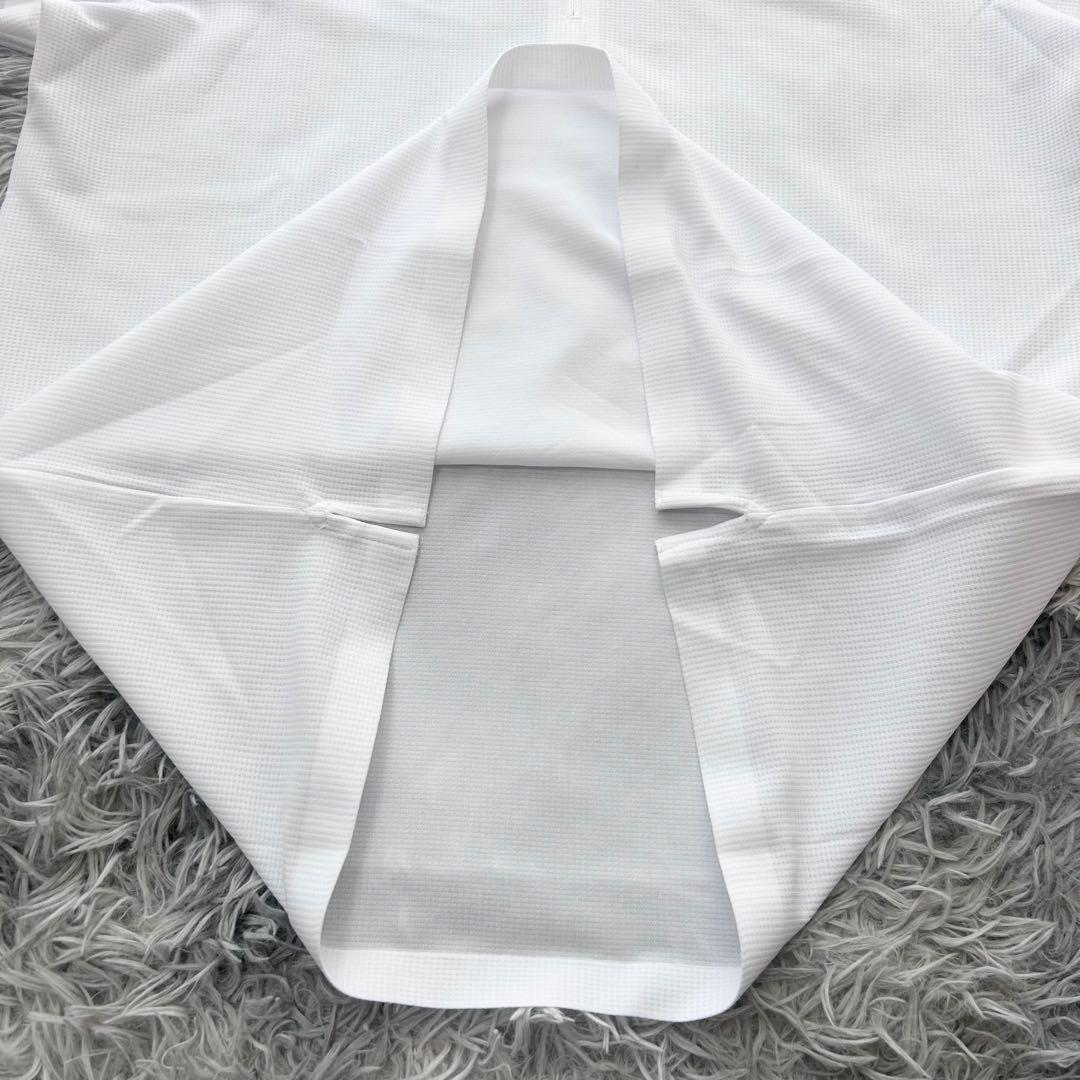 新品　PGG パーリーゲイツ　ハーフジップ　半袖シャツ　モックネック　ホワイト