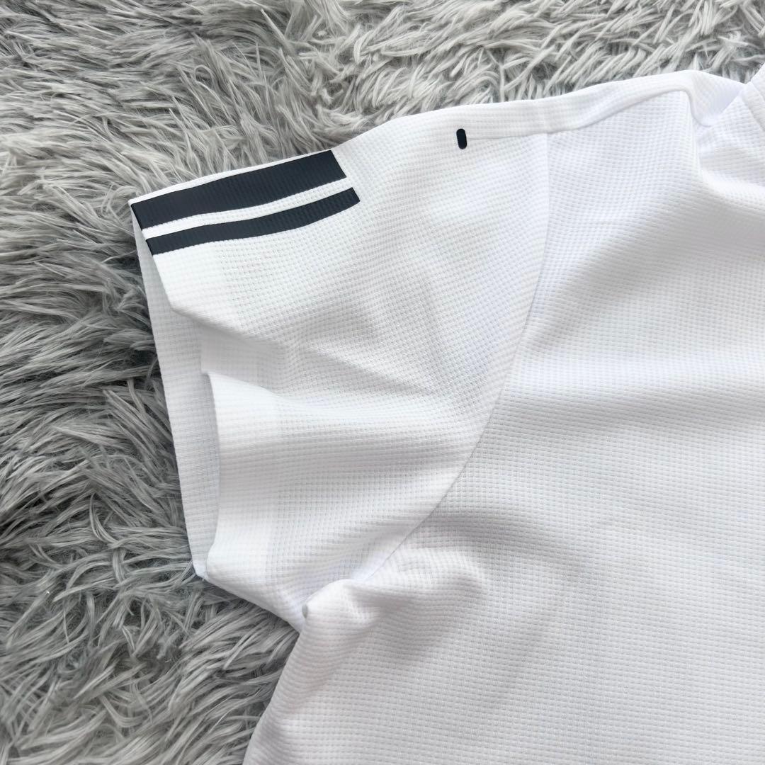 新品　PGG パーリーゲイツ　ハーフジップ　半袖シャツ　モックネック　ホワイト