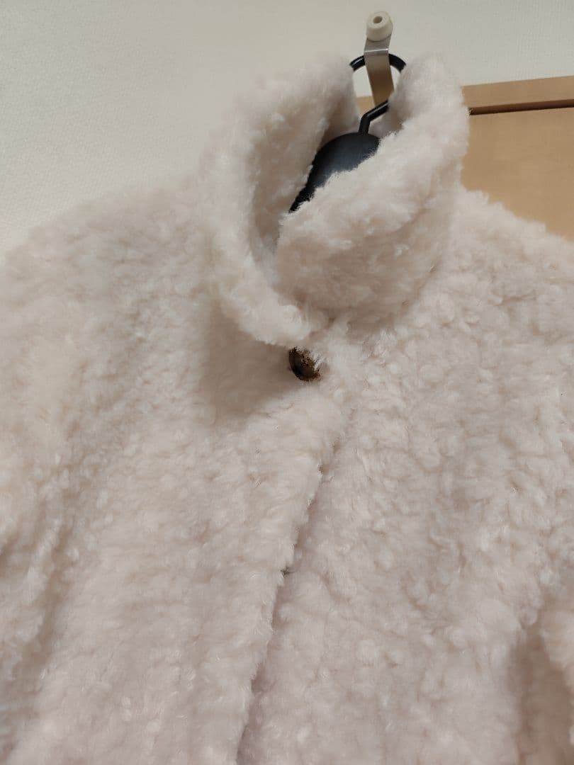 stana2 SOIR 韓国 アイボリー ファーコート ボアコート MUS