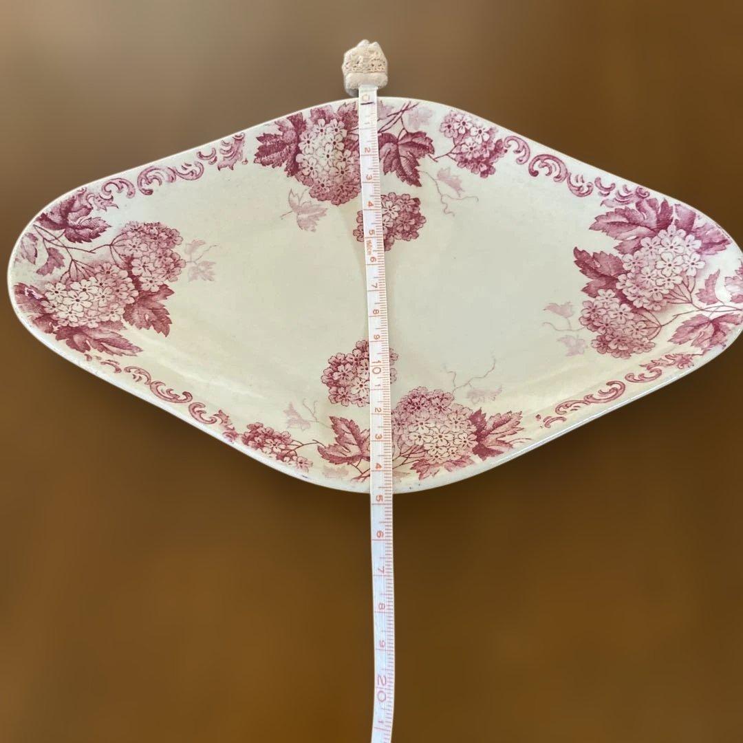 週末お値下げアンティークフランスプレートアジサイ