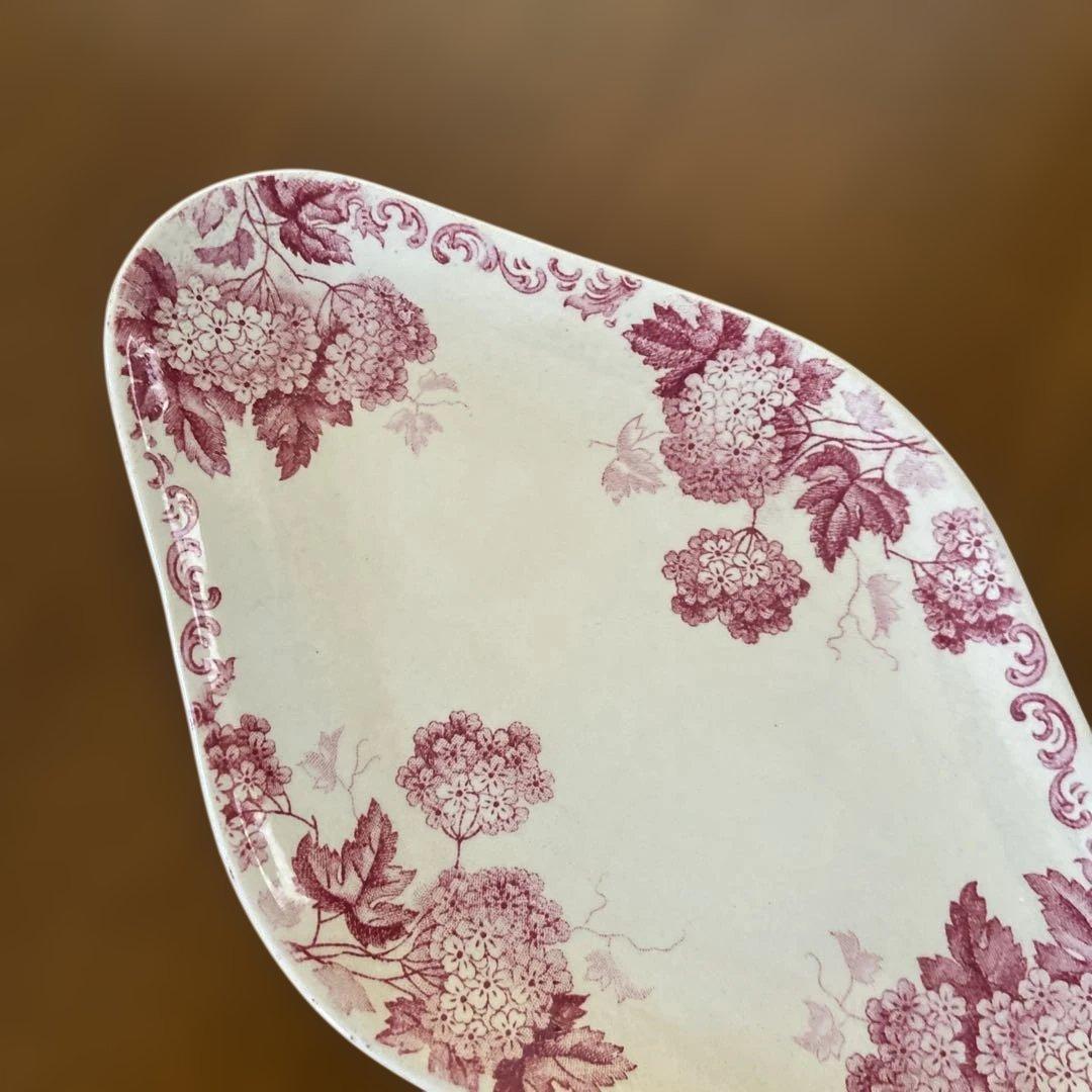 週末お値下げアンティークフランスプレートアジサイ