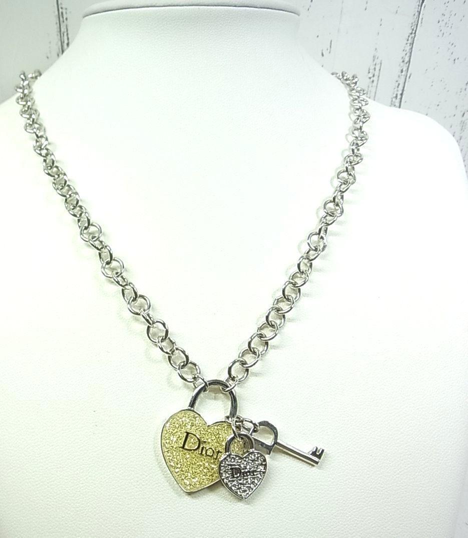 Christian Dior クリスチャンディオール　ハート&キー　ネックレス