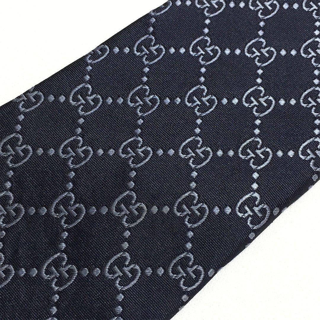 未使用級 グッチ GUCCI ネクタイ シルク GG柄 総柄 ダブルG グッチ