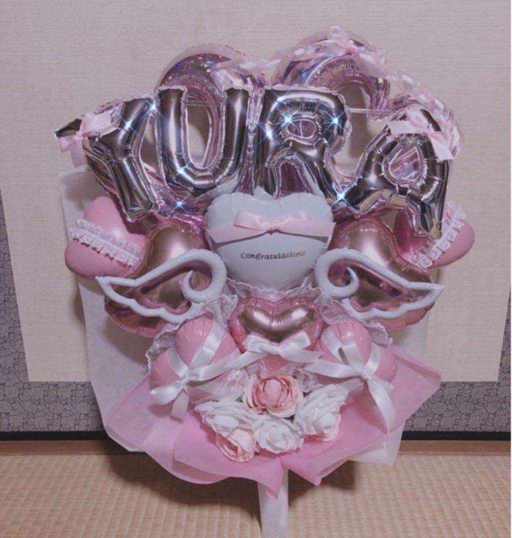 はなちゃん　バルーンブーケ　成人式ブーケ　成人式祝い　花束