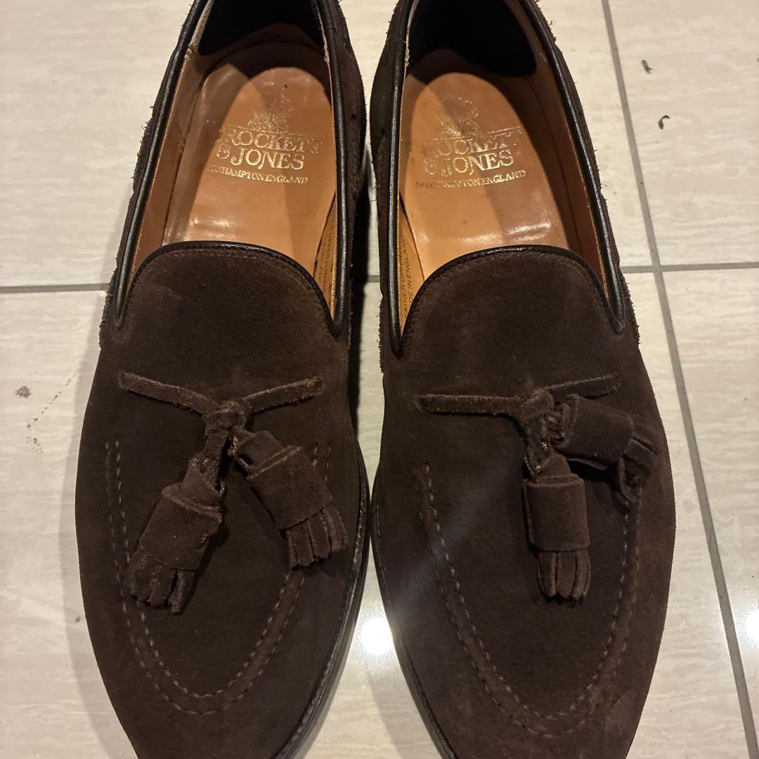 「美品」Crockett & Jones ブラウンタッセルローファー 6E