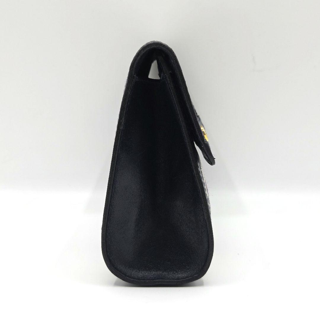 GUCCI クラッチバッグ シェリーライン GG レザー PVC ネイビー 紺