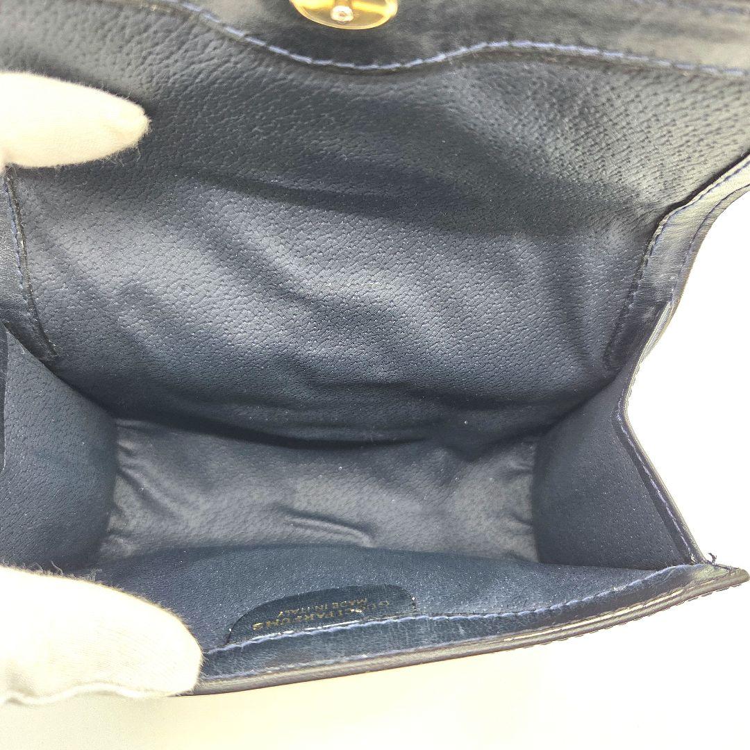 GUCCI クラッチバッグ シェリーライン GG レザー PVC ネイビー 紺