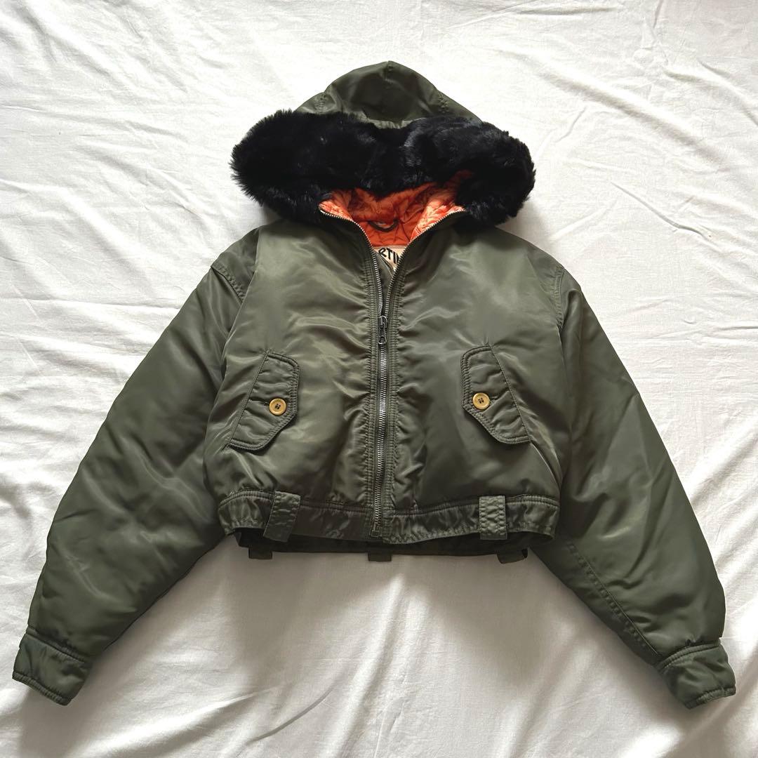 ミリタリーブルゾンファーMartine Sitbon 00s n2b ショート丈