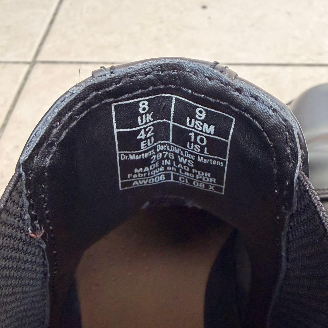 【ほぼ美品】Dr.martens/マーチン チェルシーブーツ 白ステッチ UK8