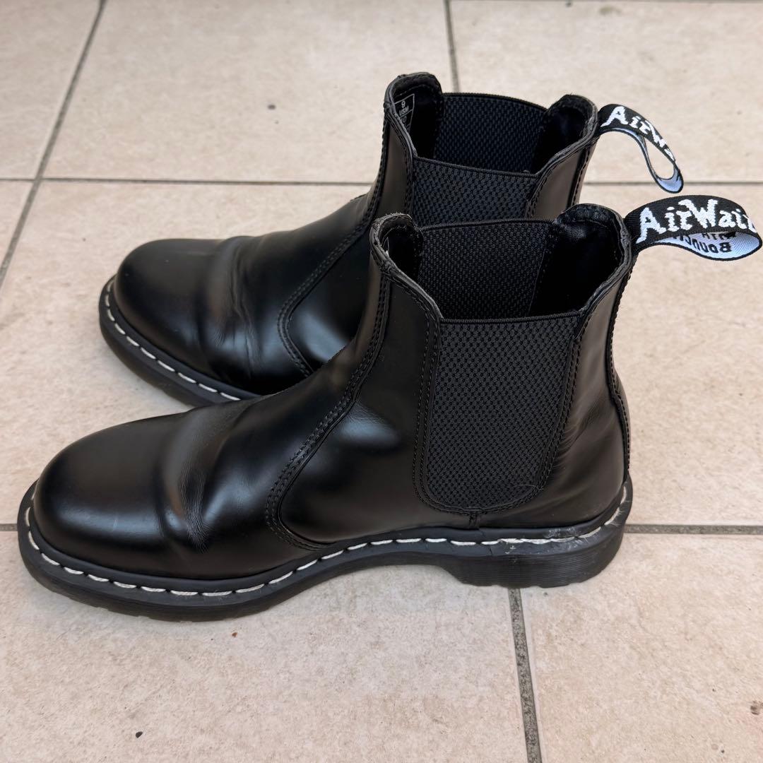 【ほぼ美品】Dr.martens/マーチン チェルシーブーツ 白ステッチ UK8