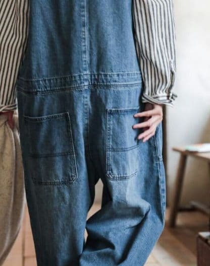 【低身長おすすめ訳あり】soulberry 　店長のデニムなサロペット　L