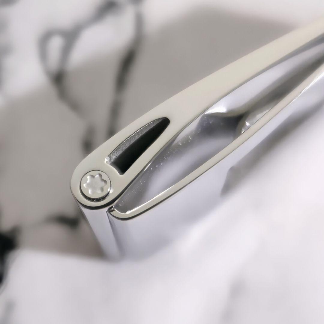 モンブランMONTBLANCステンレスカーボンマネークリップ財布サイフウォレット