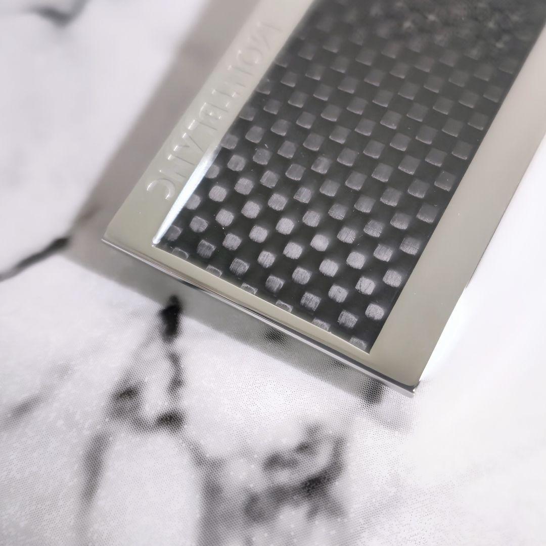 モンブランMONTBLANCステンレスカーボンマネークリップ財布サイフウォレット