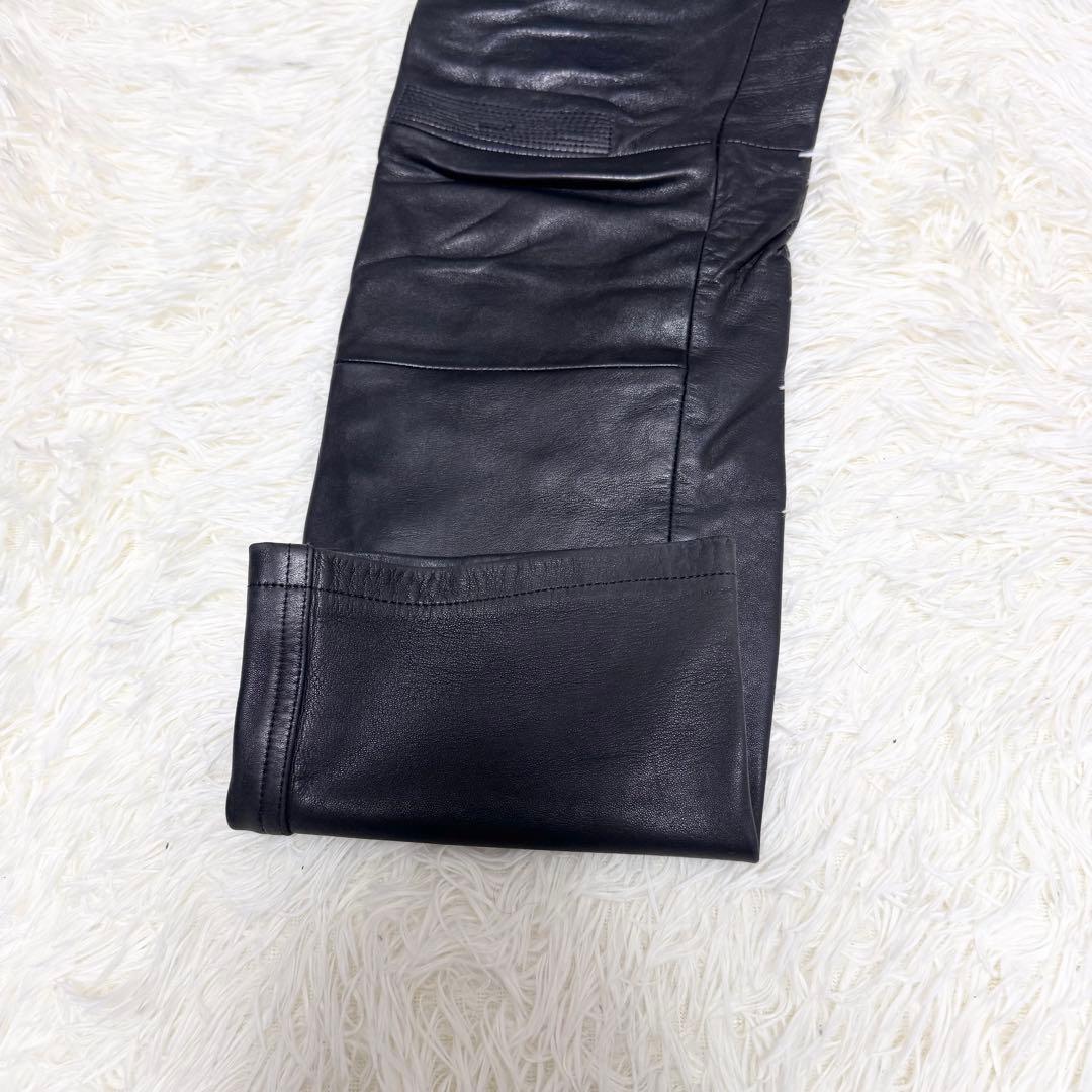 ✨希少✨ アニエスベー フランス製 羊革 リアルレザーパンツ 黒 36 メンズ