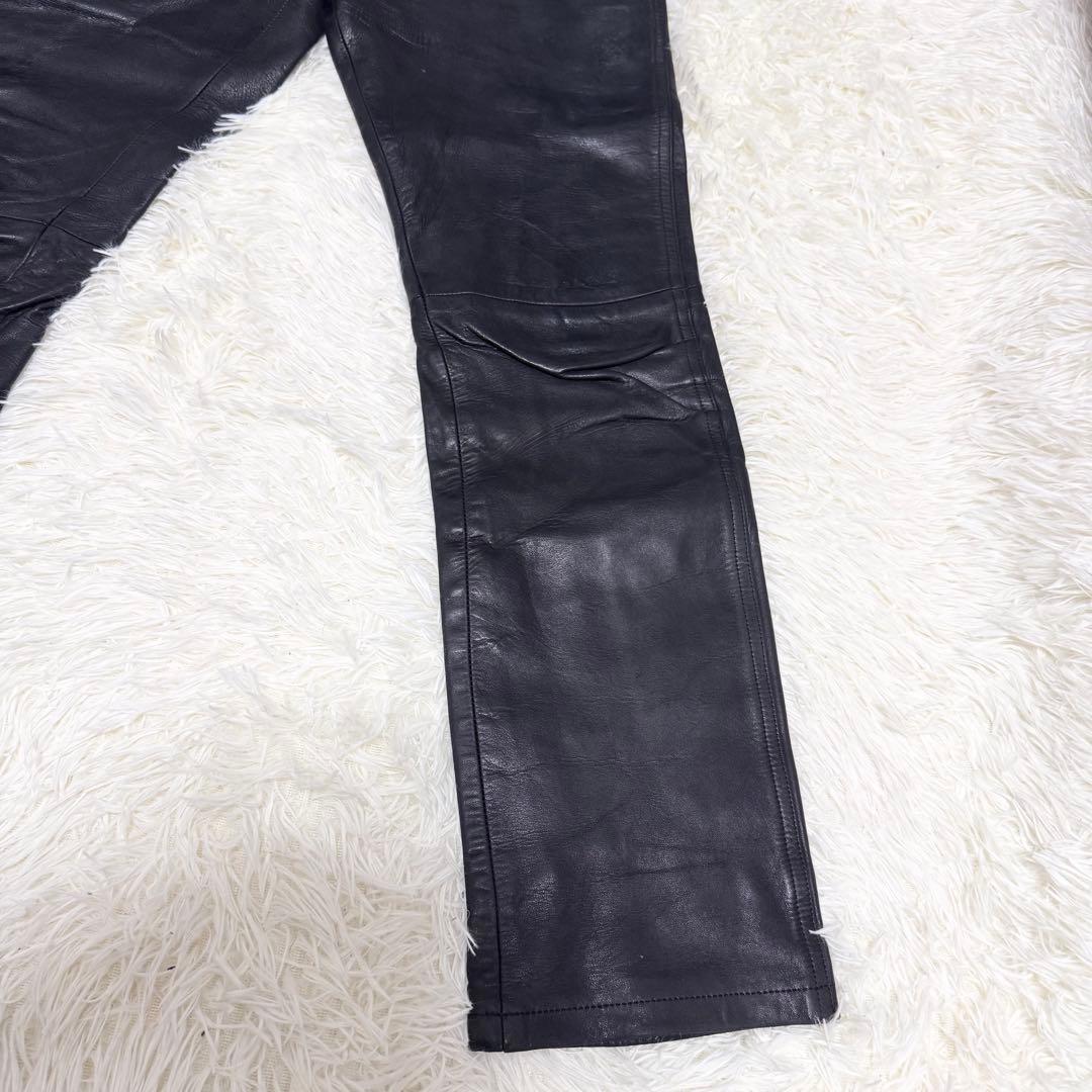 ✨希少✨ アニエスベー フランス製 羊革 リアルレザーパンツ 黒 36 メンズ