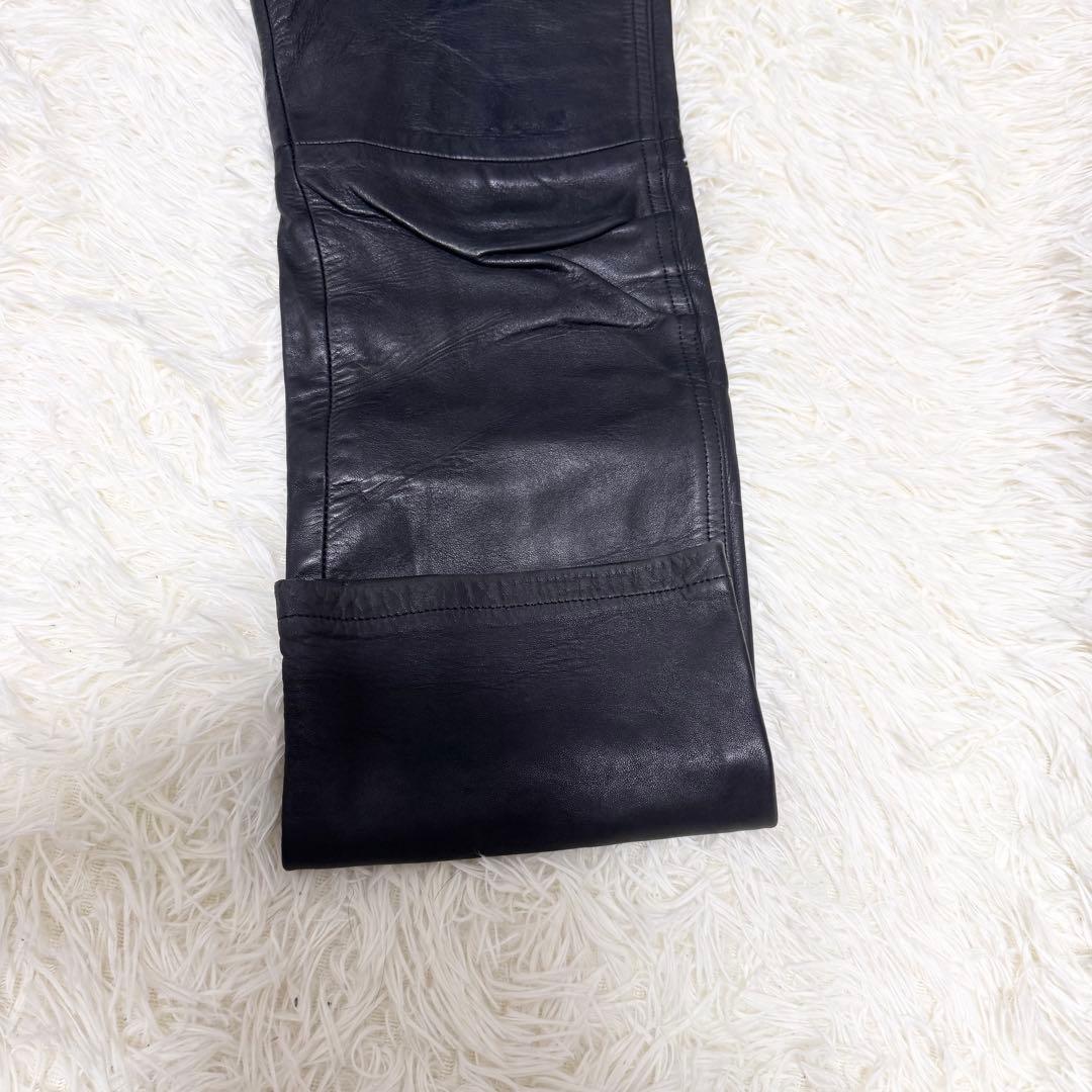 ✨希少✨ アニエスベー フランス製 羊革 リアルレザーパンツ 黒 36 メンズ