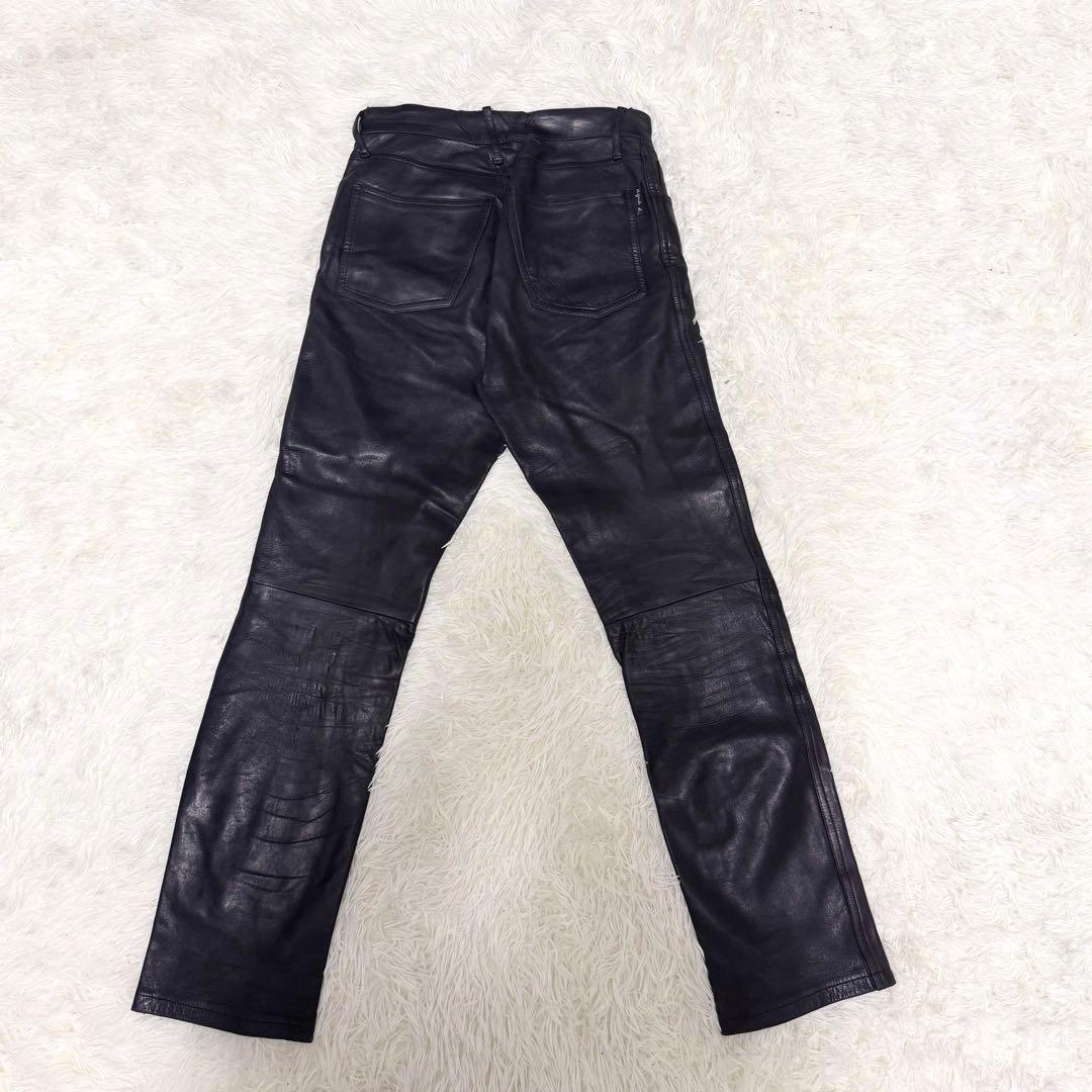 ✨希少✨ アニエスベー フランス製 羊革 リアルレザーパンツ 黒 36 メンズ