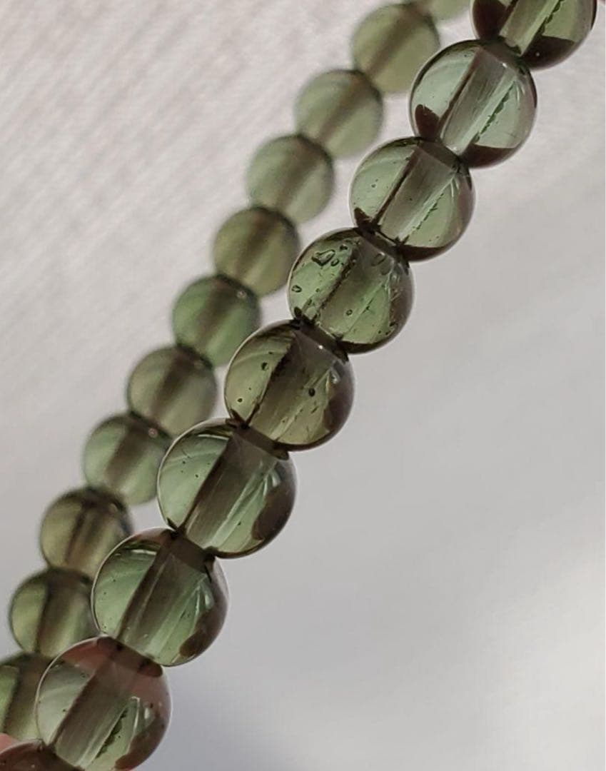 天然　モルダバイト & リビアングラス　ブレスレット