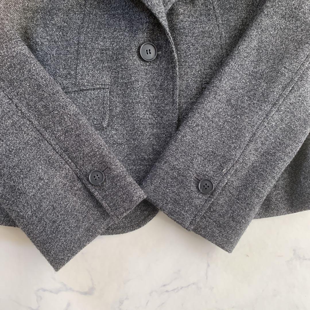 【みぅみぅ】美品✨　23区　グレー スカートスーツ 44 毛100%