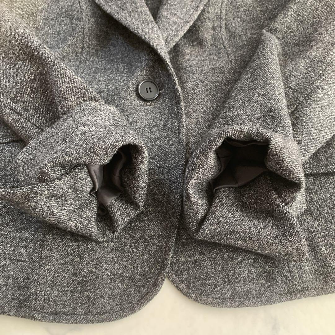 【みぅみぅ】美品✨　23区　グレー スカートスーツ 44 毛100%