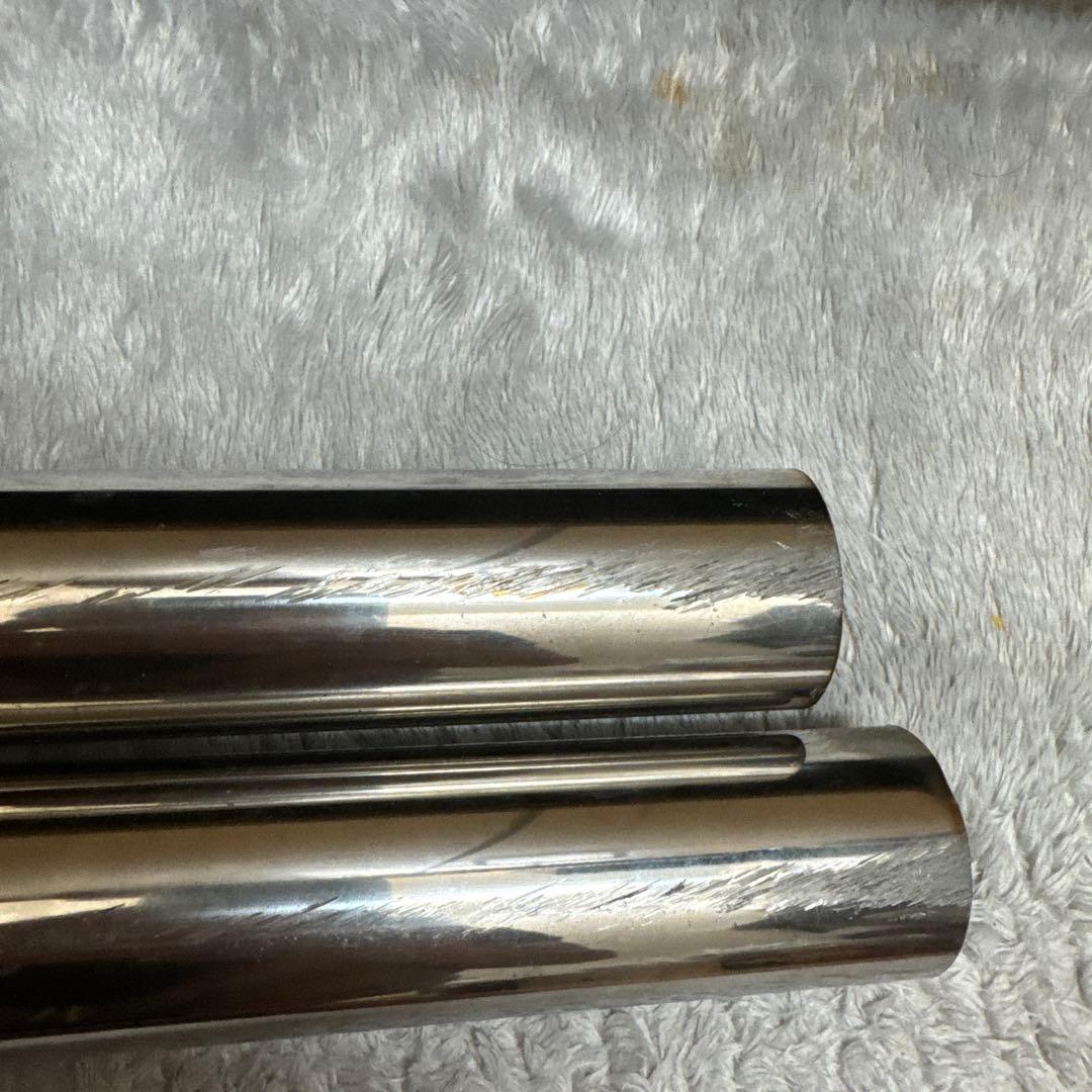 (最終値下げ‼️)ステンレス デュアルマフラー 出口 汎用