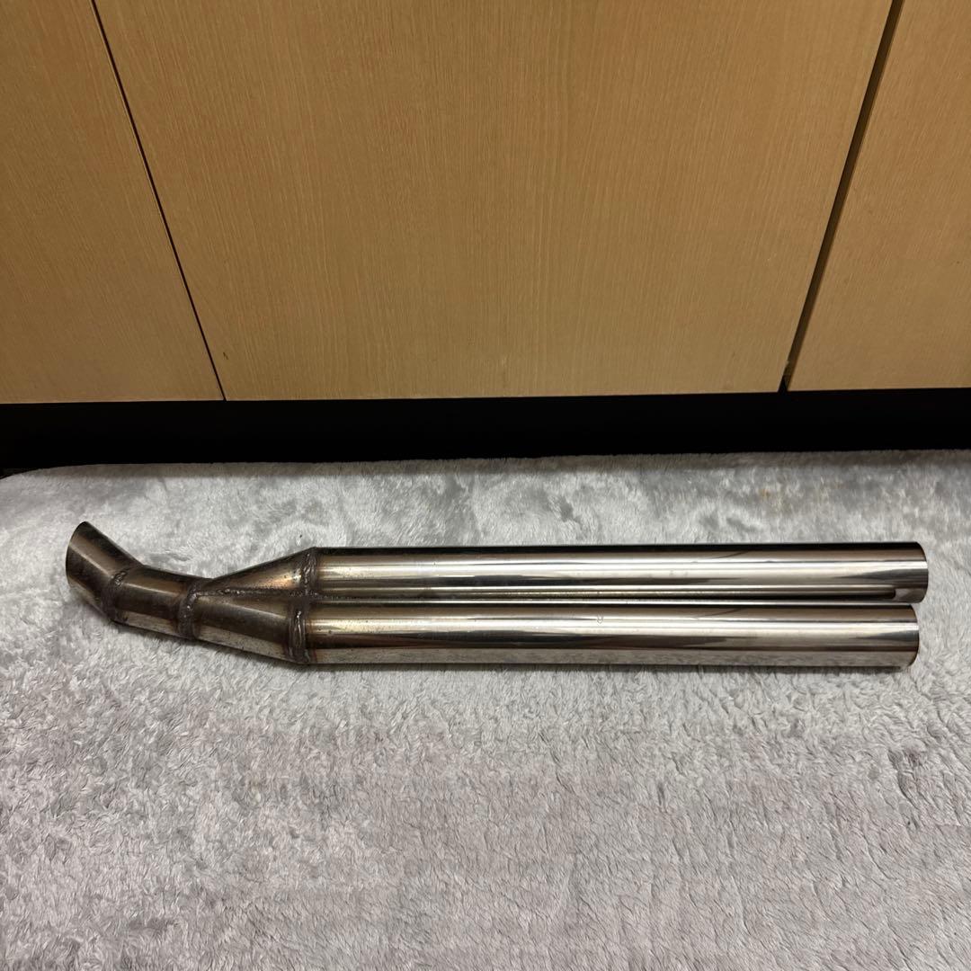 (最終値下げ‼️)ステンレス デュアルマフラー 出口 汎用