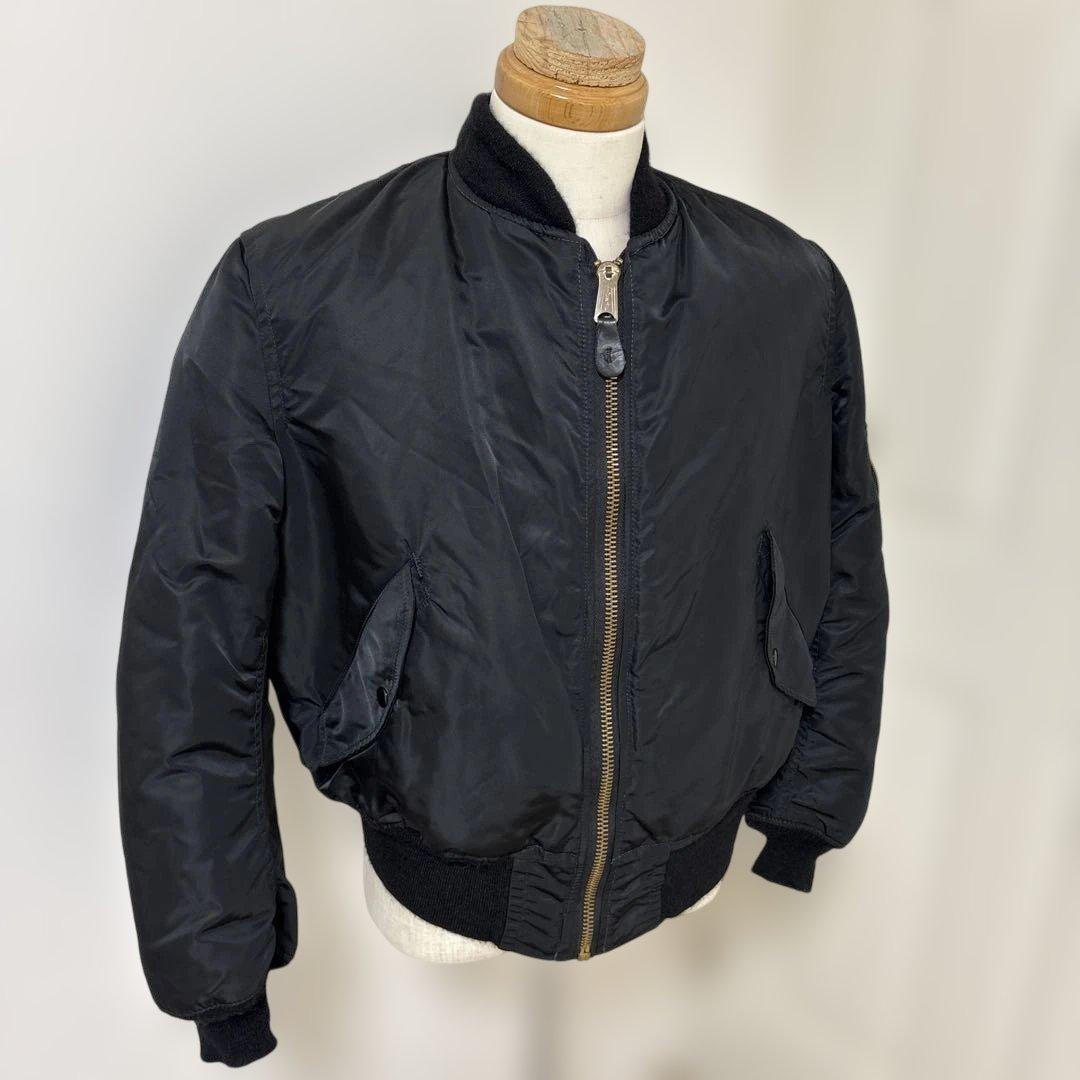 USA製 ALPHA MA-1 希少ブラック　 IDEAL フライトジャケット