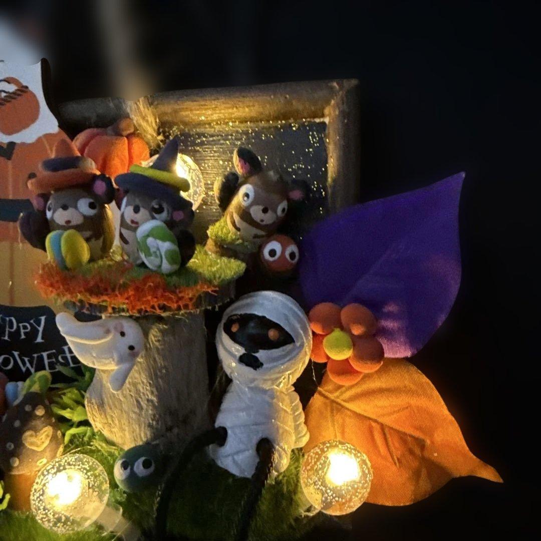 どんぐりアート♡Halloweenオブジェ＆タペストリーHalloweenリース