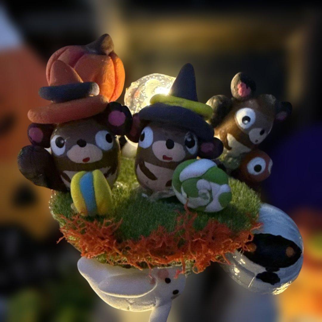 どんぐりアート♡Halloweenオブジェ＆タペストリーHalloweenリース