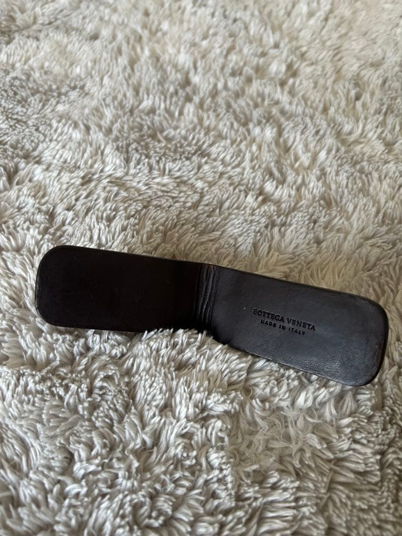 【美品】 ボッテガヴェネタ イントレチャート マネークリップ 財布 茶