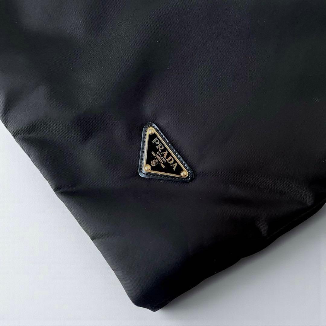 【美品】PRADA プラダ リナイロン ペンシルスカート 三角ロゴプレート 黒