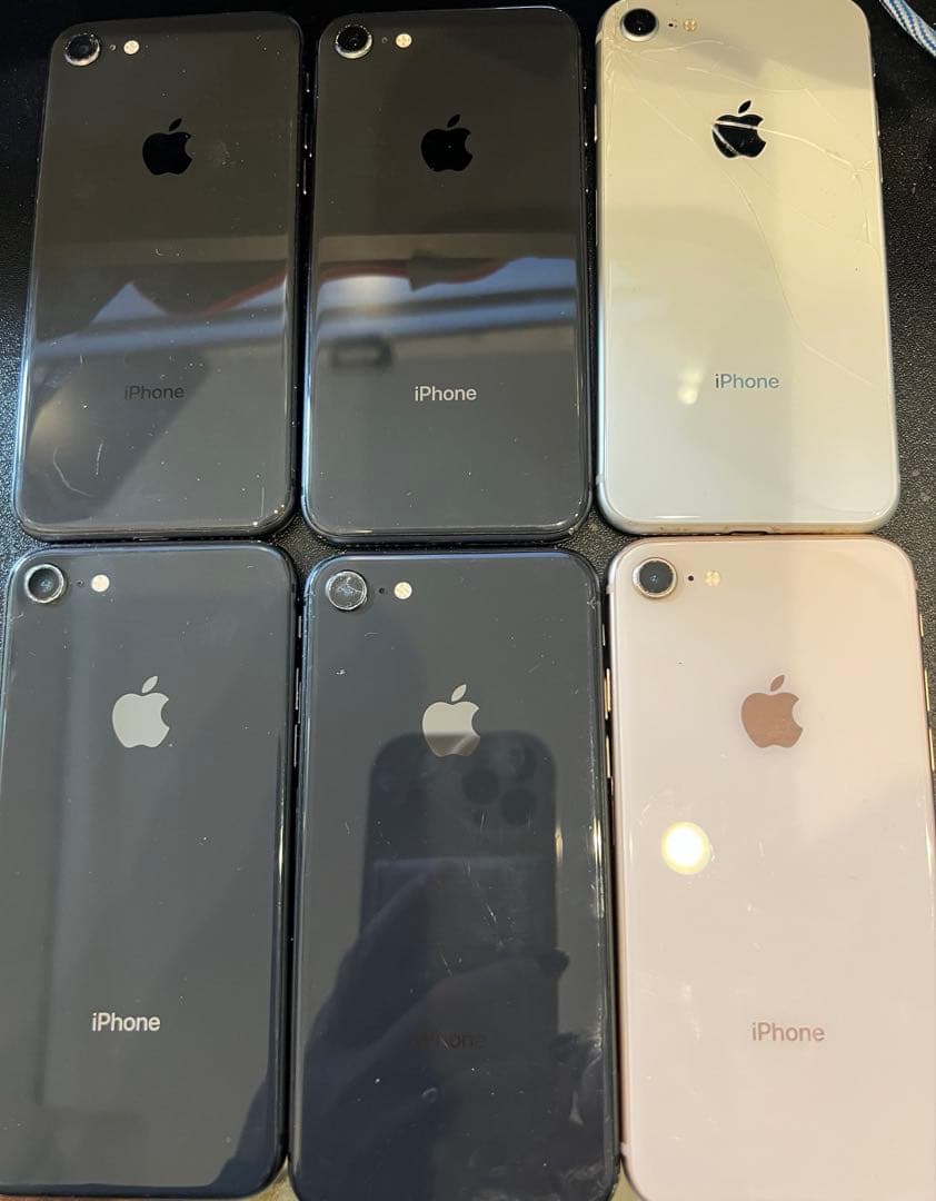 iPhone8 64G 6台 スペースグレー4 シルバー1 ローズ1