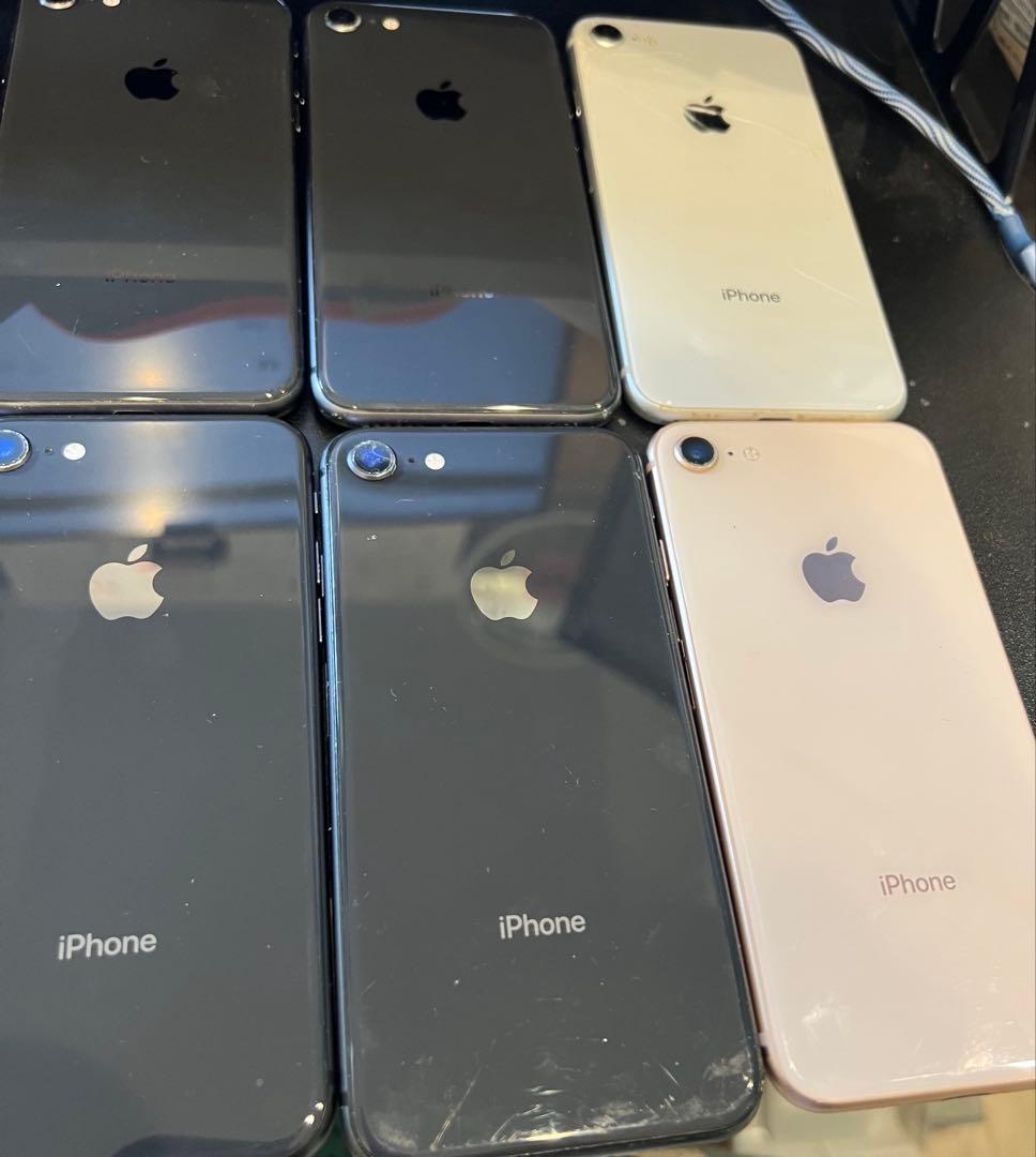 iPhone8 64G 6台 スペースグレー4 シルバー1 ローズ1