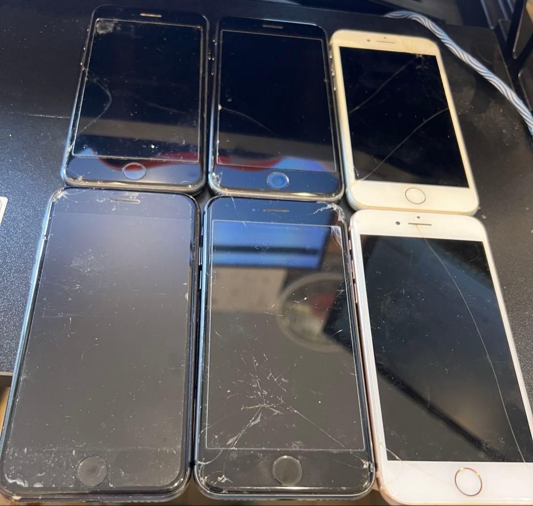 iPhone8 64G 6台 スペースグレー4 シルバー1 ローズ1
