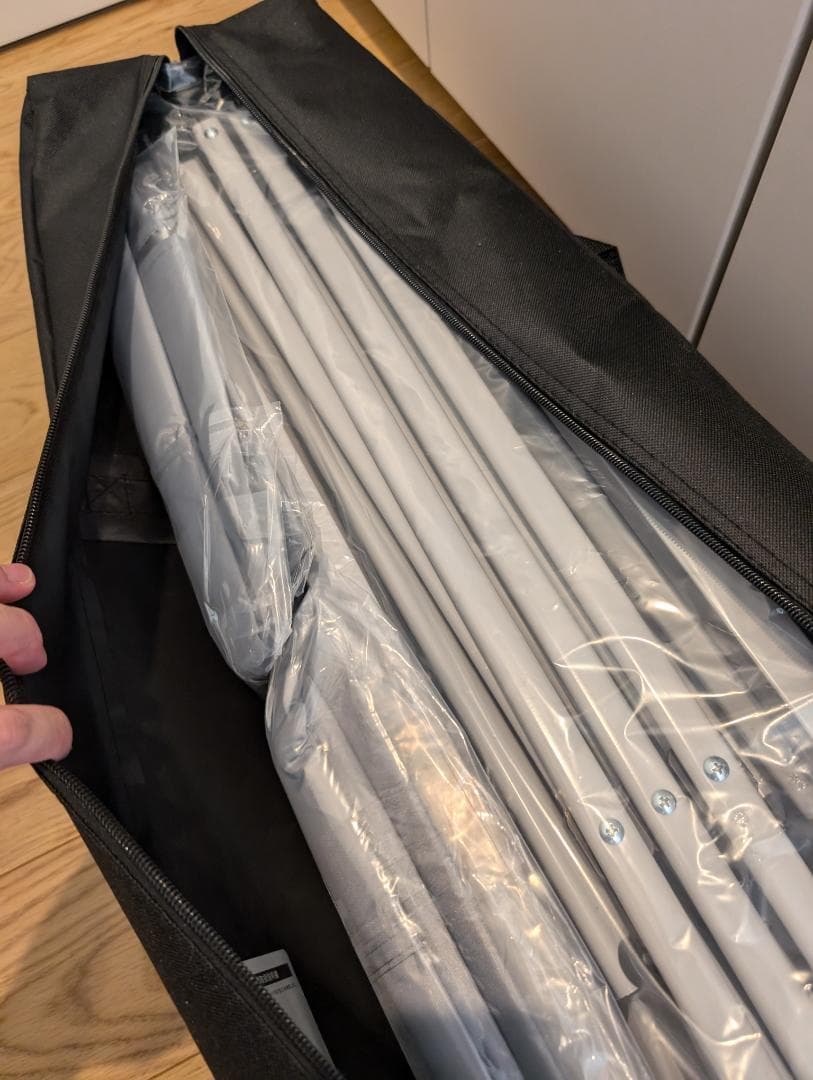 タンスのゲン　タープテント3mサイドシート2枚ロープ8本ペグ12本収納ケース付