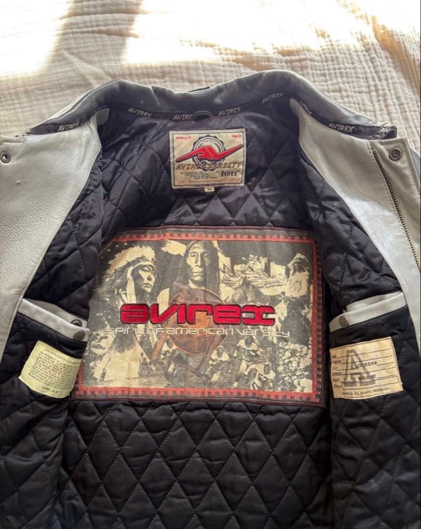 AVIREX Lether Varsity レザー バーシティージャケット