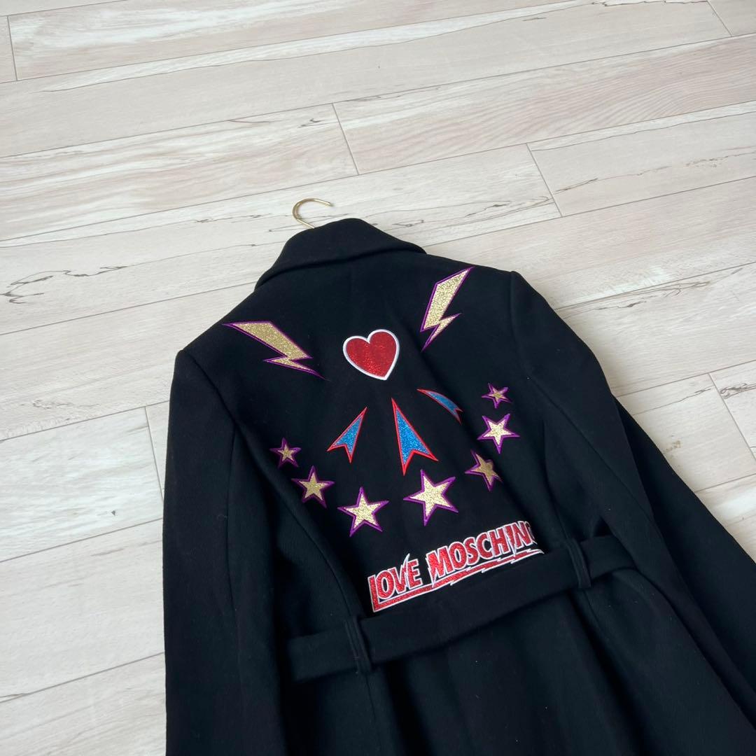 LOVE MOSCHINO ラブモスキーノ ベルテッドコート　着丈116cm
