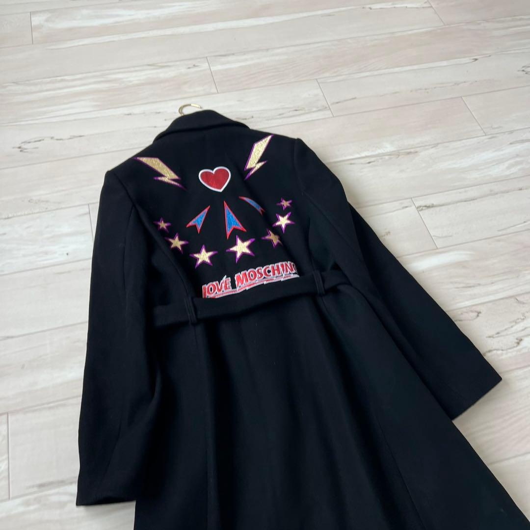 LOVE MOSCHINO ラブモスキーノ ベルテッドコート　着丈116cm