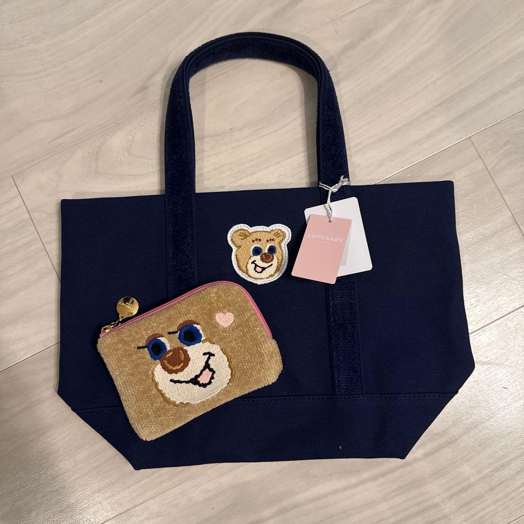 フェイラーオールドテディワッペントートバッグ &ドアップテディガールポーチセット