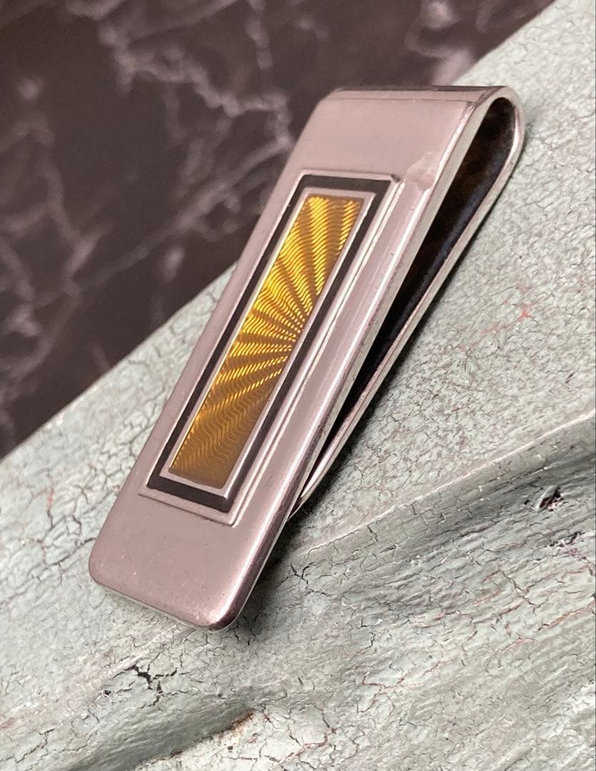 [A5] dunhill / Silver925 マネークリップ ギョーシェ模様