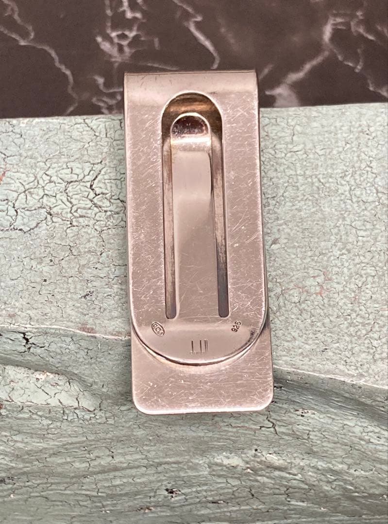 [A5] dunhill / Silver925 マネークリップ ギョーシェ模様