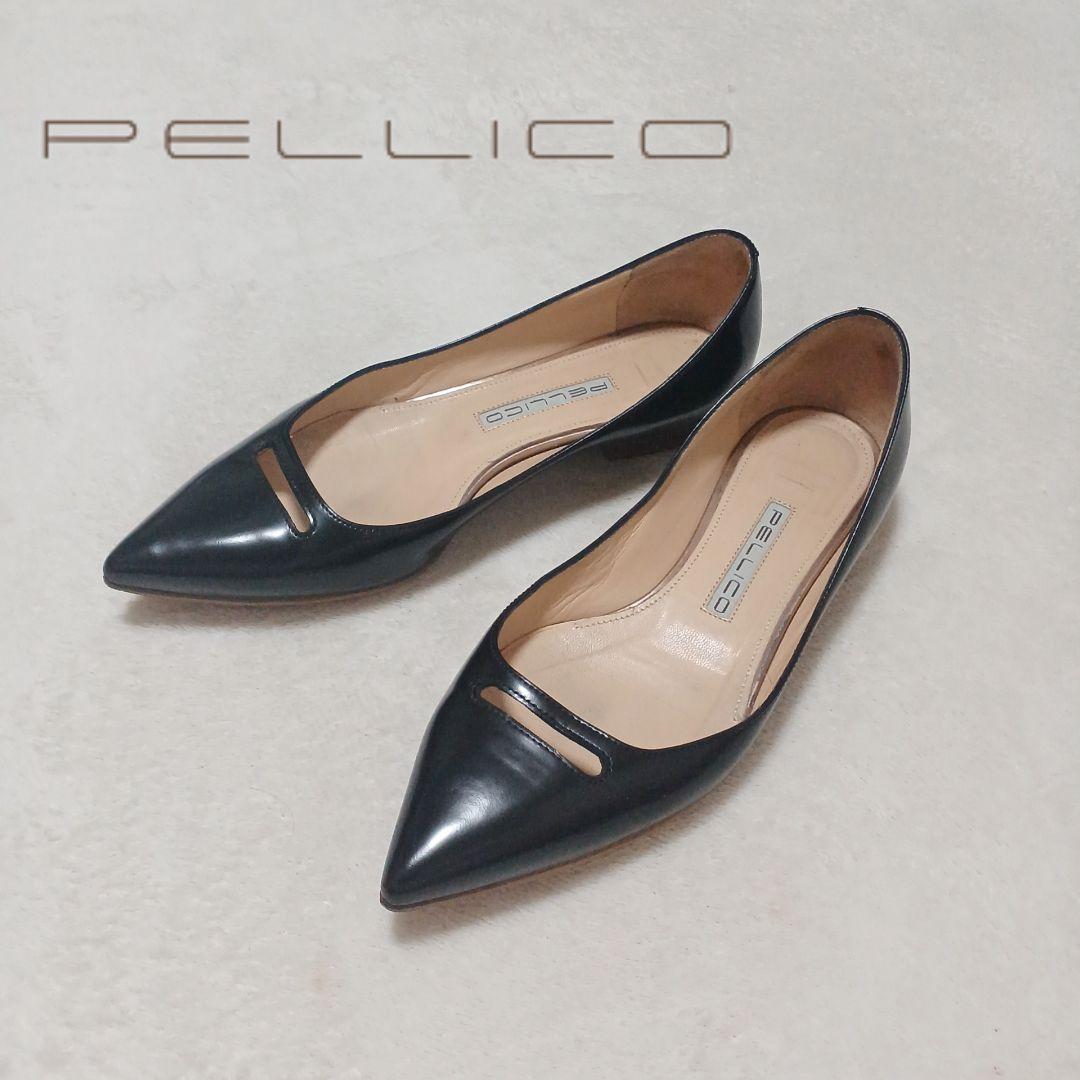 PELLICO　ペリーコ　アネッリ　フラットシューズ　黒　361/2　レザー