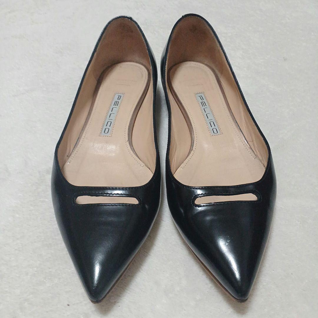 PELLICO　ペリーコ　アネッリ　フラットシューズ　黒　361/2　レザー