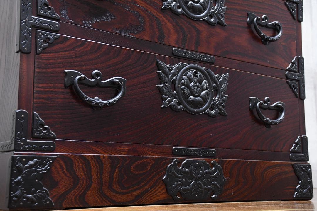 FAC28 岩谷堂箪笥 No.865 あおば3号 整理タンス 欅材 拭漆塗り