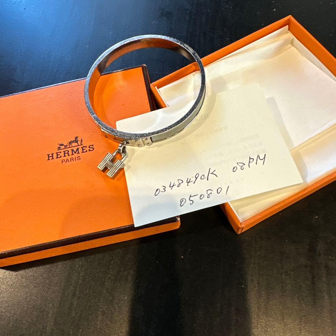 HERMES シルバー バングル・リストバンド