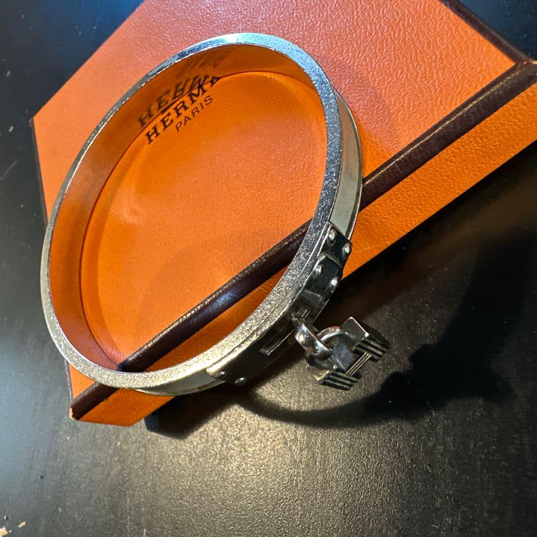 HERMES シルバー バングル・リストバンド