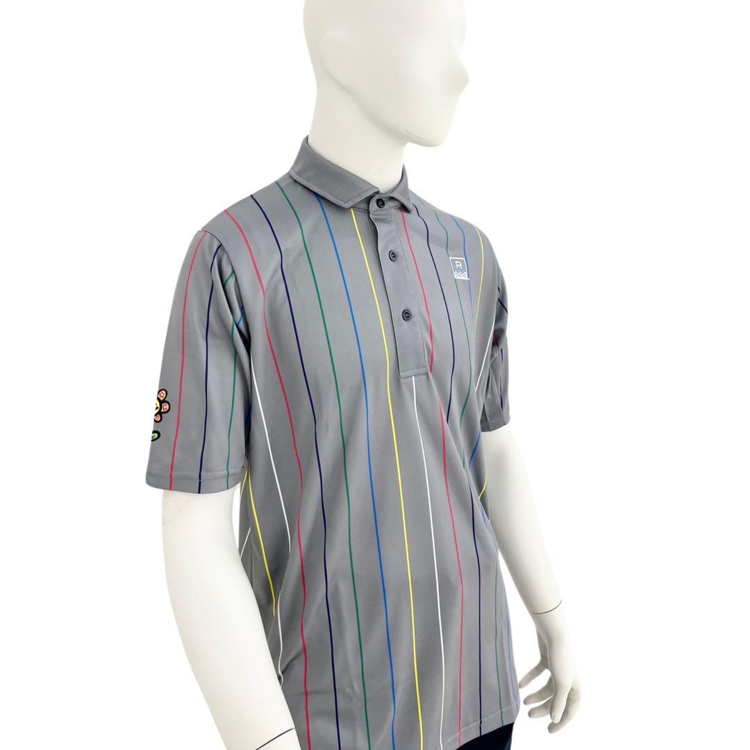 エリートグリップ　ラフウォーター　ポロシャツ　ハッピー6柄　グレー　LLサイズ