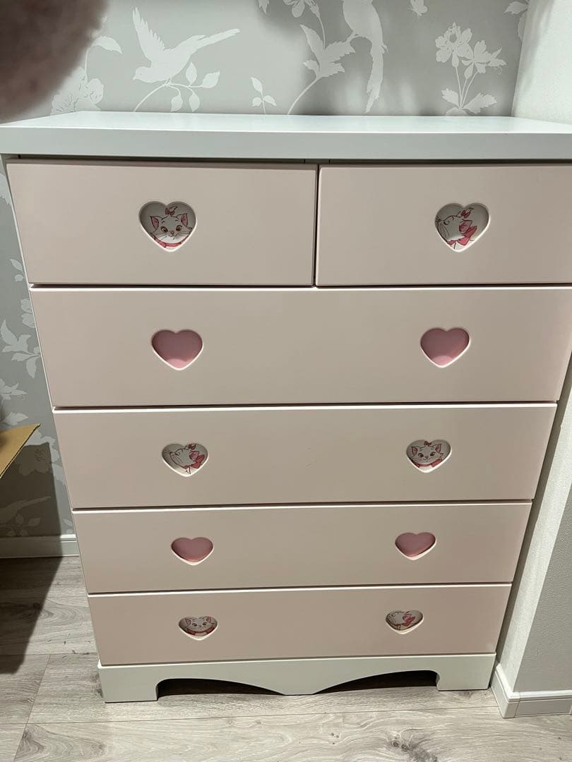 75cm幅 5段 おしゃれキャット マリー チェスト タンス 収納棚