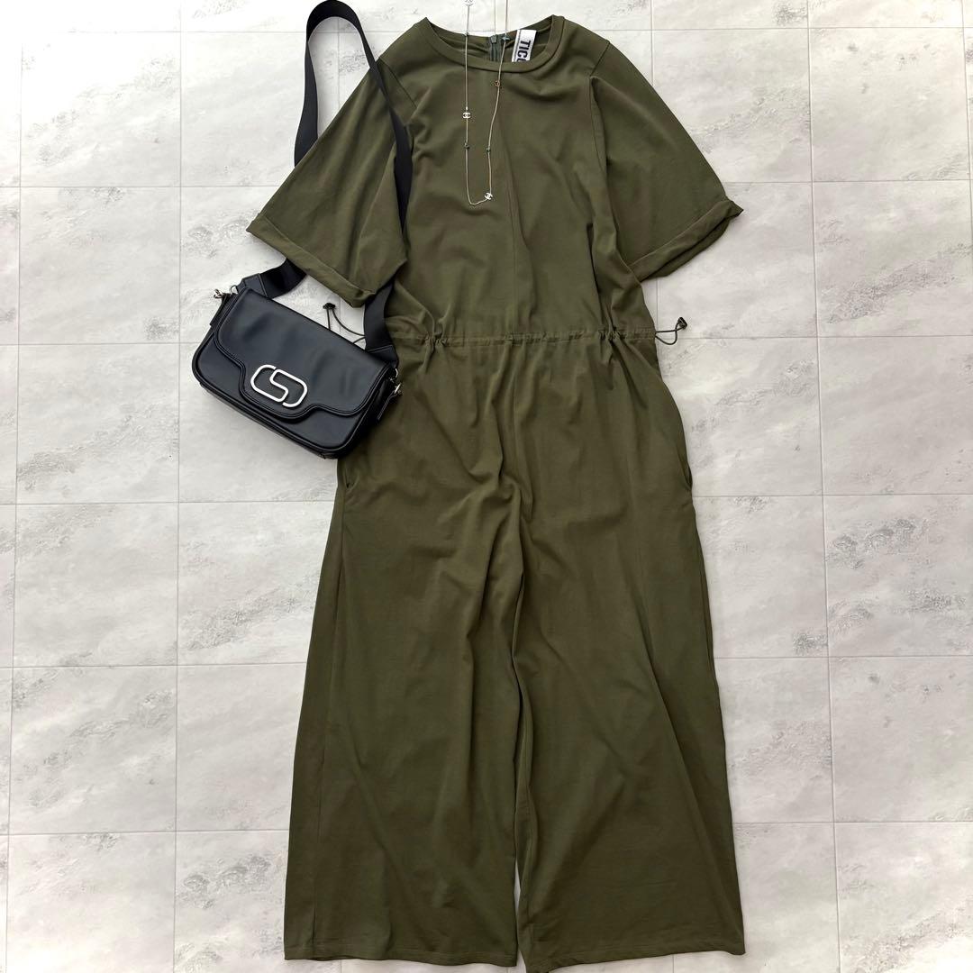 テイッカカットソーコンビネゾンドレスカーキ